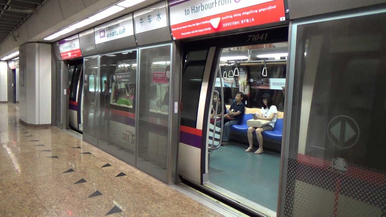 SMRT(SBS Transit) North East Line C751A (042-041)Train At China Town Station