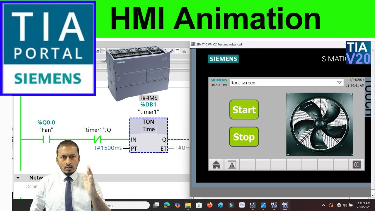 TIA Portal HMI Animation Tutorial | Siemens S7-1200 & TP700 Comfort Panel Programming