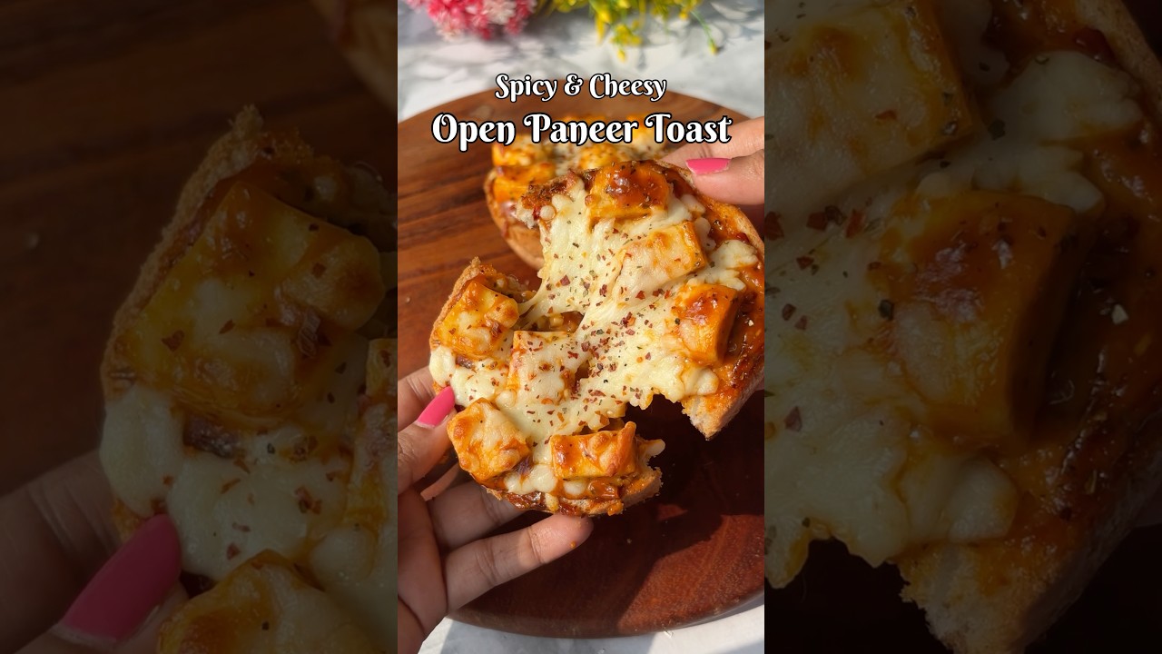 Spicy Open Paneer Toast 🔥🔥 #shorts #viralvideo