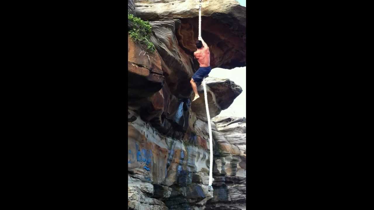 Extreme Sport- Rope climbing Bondi Beach- Unofficial World Record- Kevin Shapiro