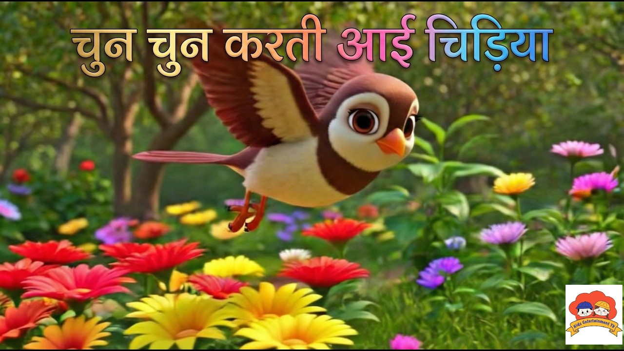 Chun Chun Karti Aayi Chidiya | Hindi Nursery Rhymes |  चुन चुन करती आई चिड़िया |  Animal Songs