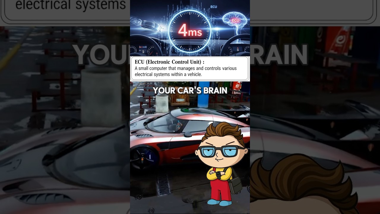 How Your Car&rsquo;s Computer Prevents Crashes in 4 Milliseconds #shorts #cars