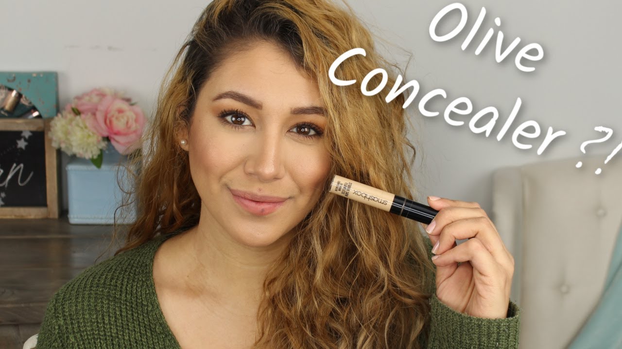 SmashBox Studio Skin OLIVE Concealer Review |Dry Olive Skin