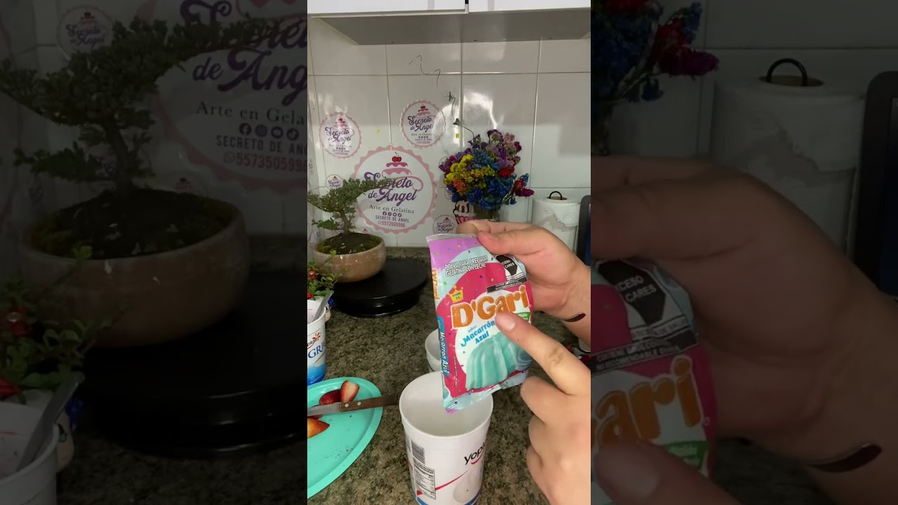 Gelatina de fresa 🍓 como mejorar el sabor  las gelatinas de sobre ??