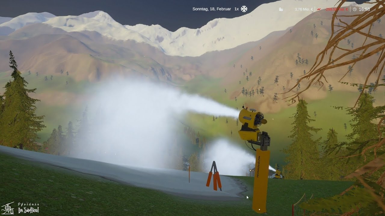 Winter Resort Simulator 2 | Pfelders ~ Die ersten Schneekanonen gehen in Betrieb