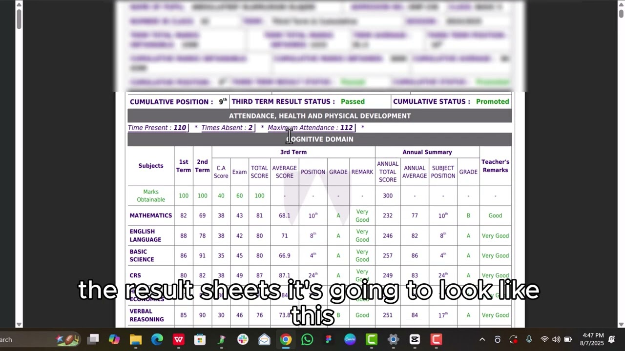 How to Create a Continuous Assessment Header 📊 | School Management Portal & System Guide