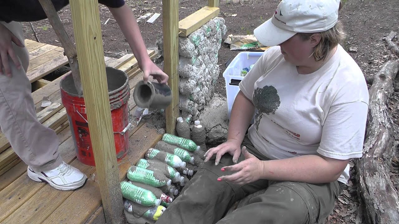 Sustainable Village bottle bricks