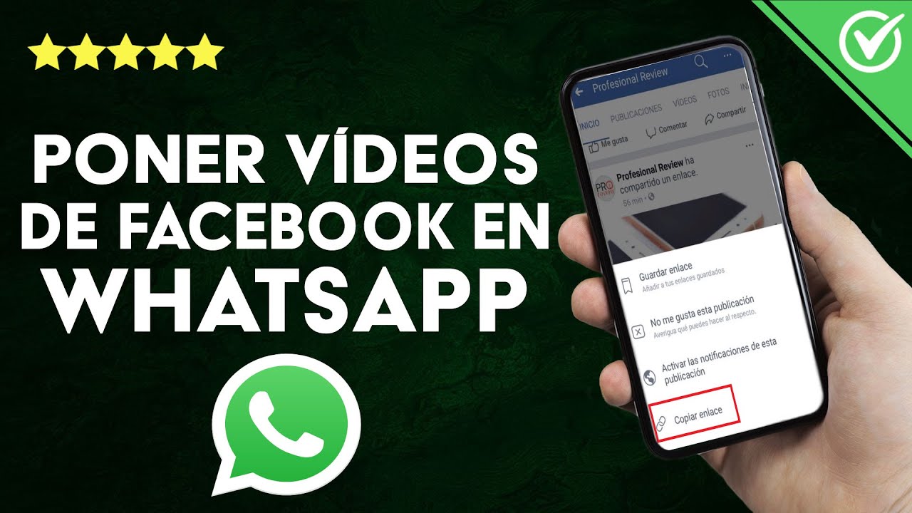 C&oacute;mo poner v&iacute;deos de FACEBOOK en los estados de WHATSAPP y lo vean mis contactos