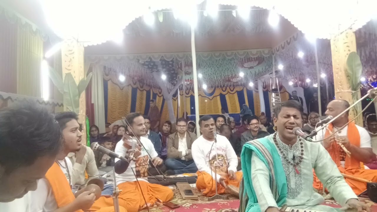 অধিবাস কীর্তন, পিরিজকান্দি ঠাকুর বাড়ী দূর্গা মন্দির, নারায়ণপুর,  নরসিংদী। মাধব । ০১৬৮৩৮৫৯৪৮