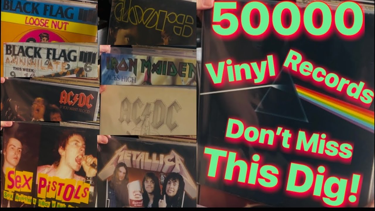 50000 Records Vinyl Finds Punk Rock Pink Floyd AC/DC Sex Pistols Black Flag Live Auction Preview Dig