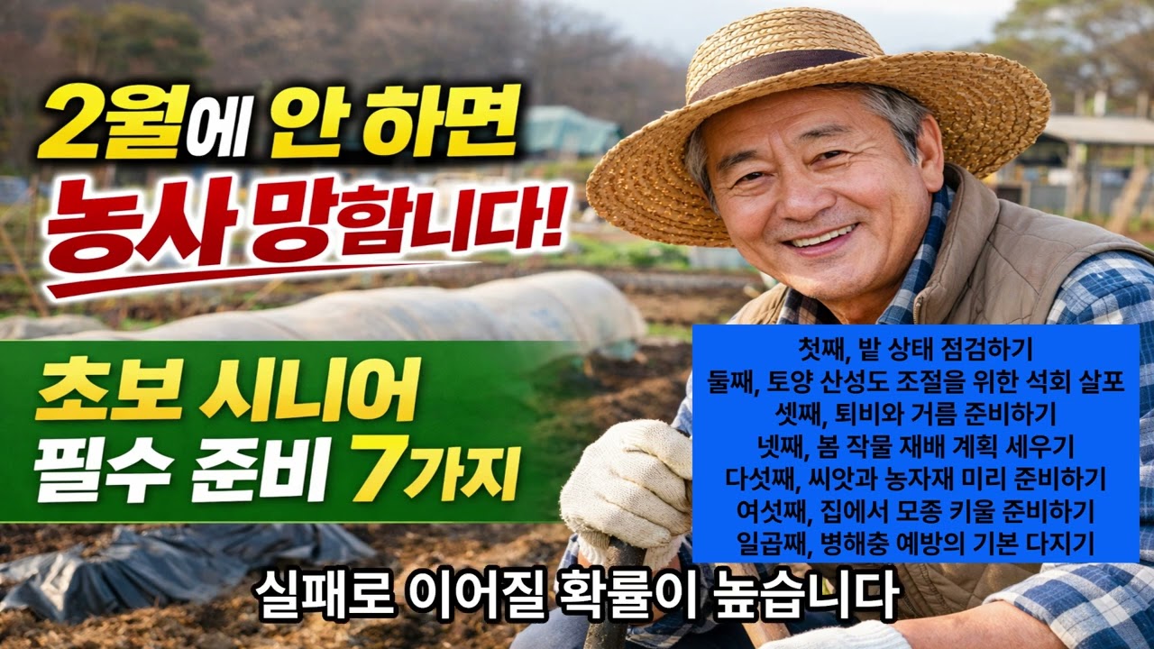 주말농장, 2월에 꼭 해야 할 일 7가지
