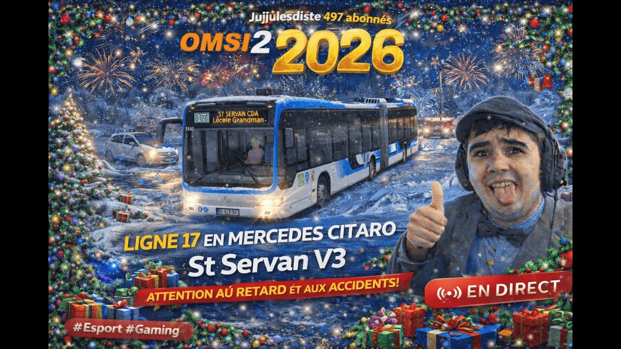 OMSI 2 🚍❄️17  – Neige & Verglas | Accidents & Retards ! (LIVE 2026)