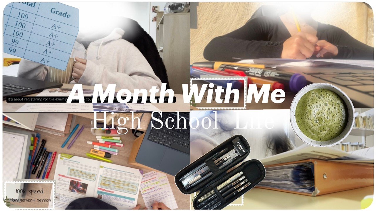 A Month With Me in High School⎮Study, matcha, Sesame, School, Beach
