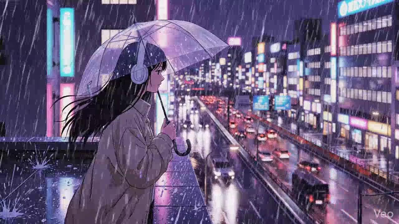 Neon City Rain 🌧️ Lofi Beats for Relaxing Nights