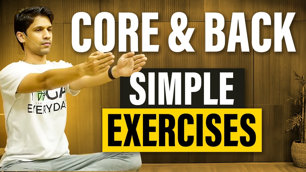 7 Core & Back Strengthening Exercises | Relieve Back Pain & Strengthen Abs | Saurabh Bothra Yoga