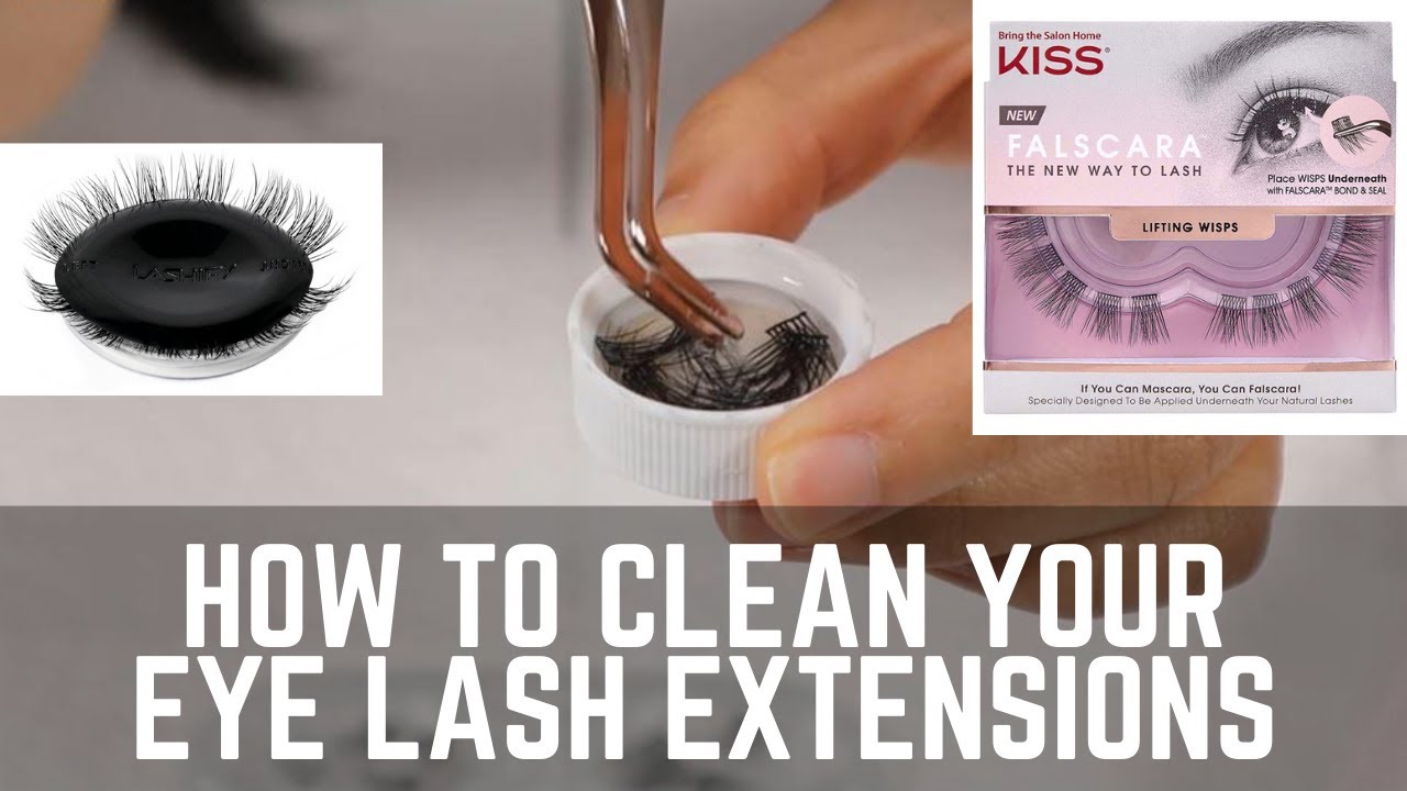 How to clean your Lashify, Kiss Falscara or any under eye lash extenstions | Seebiedeebie