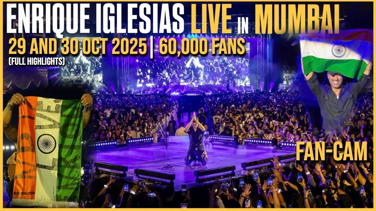 ENRIQUE IGLESIAS LIVE in Mumbai, India 🇮🇳 | 29 & 30 OCT ‘25 | 60,000 FANS IN 2 SHOWS 🔥