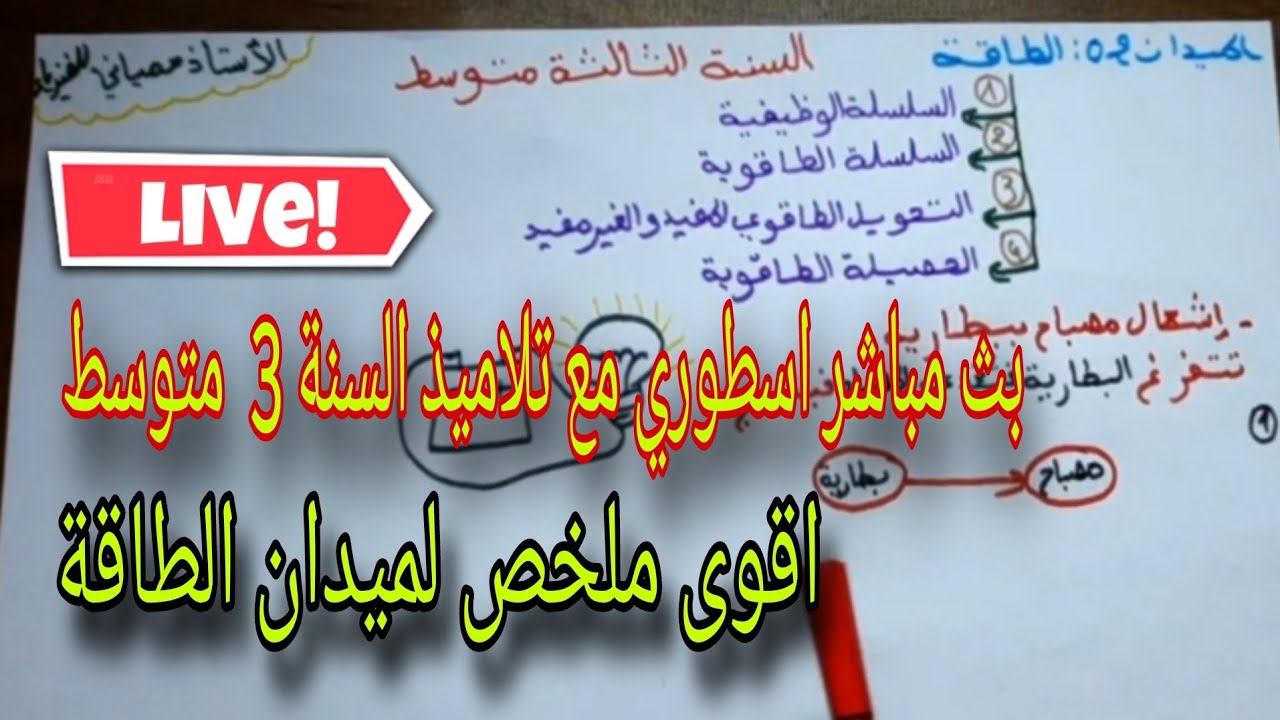 اقوى ملخص لميدان الطاقة سنة ثالثة متوسط بشرح مبسط جدا