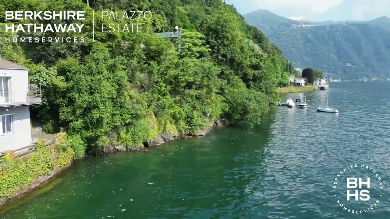 Lakefront modern villa with garden, terraces and pier in Brienno, Lake Como