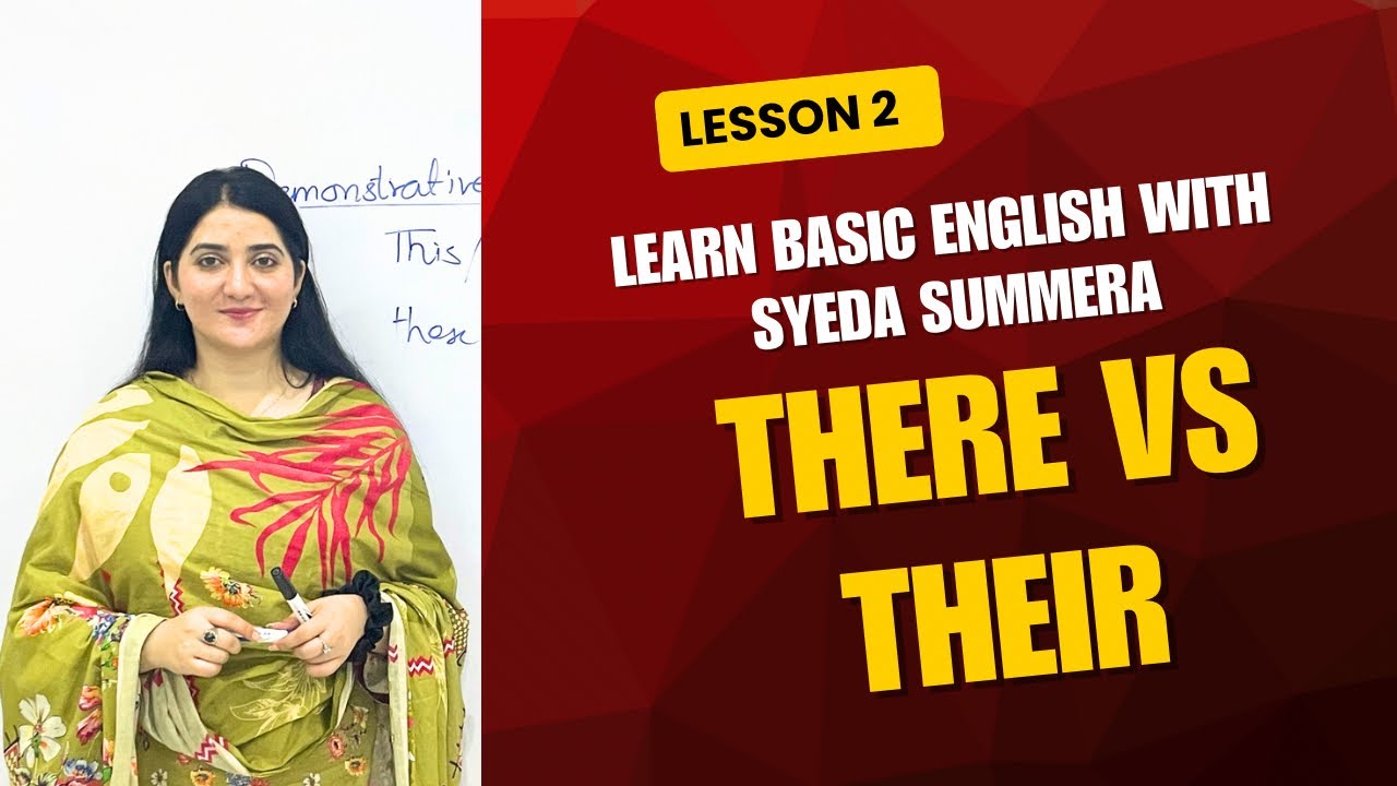 Learn English with Syeda summera lesson 2 (There vs their)