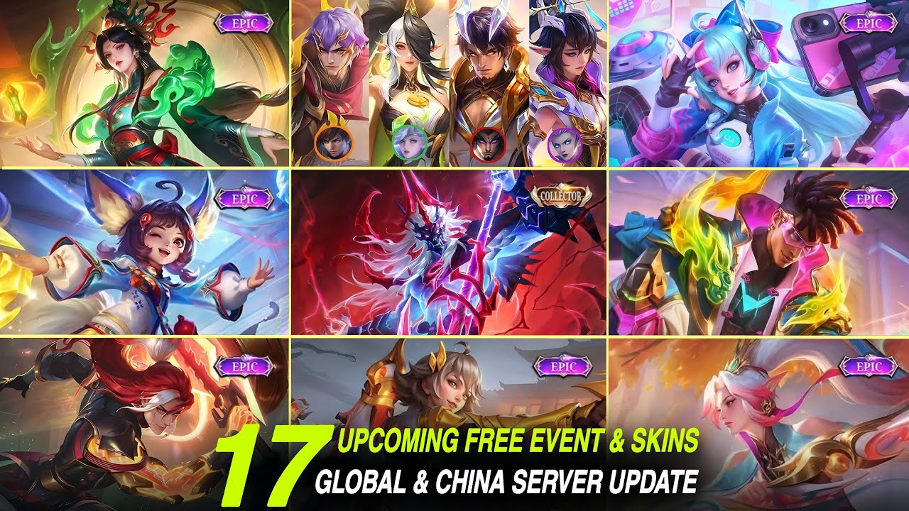 17 Upcoming FREE Events and Skins in Global & China Server Updates 🔥