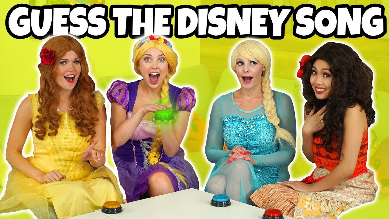 GUESS THE DISNEY SONG IN ONE SECOND. (Elsa vs Rapunzel vs Belle vs Moana) 2018