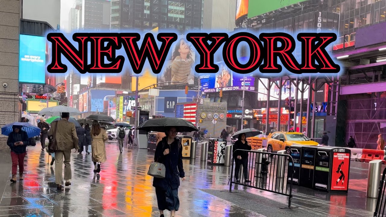 New York Virtual Tour Downpour In New York #virtualtour #travel #newyorkcitywalkingtour