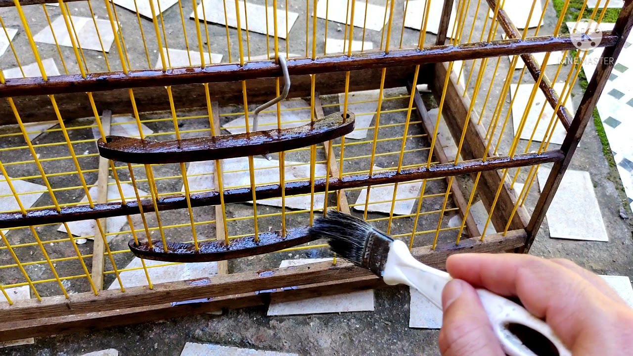 REFORMA DE GAIOLA PINTURA EM ÓLEO 🙄🤔👍🤝