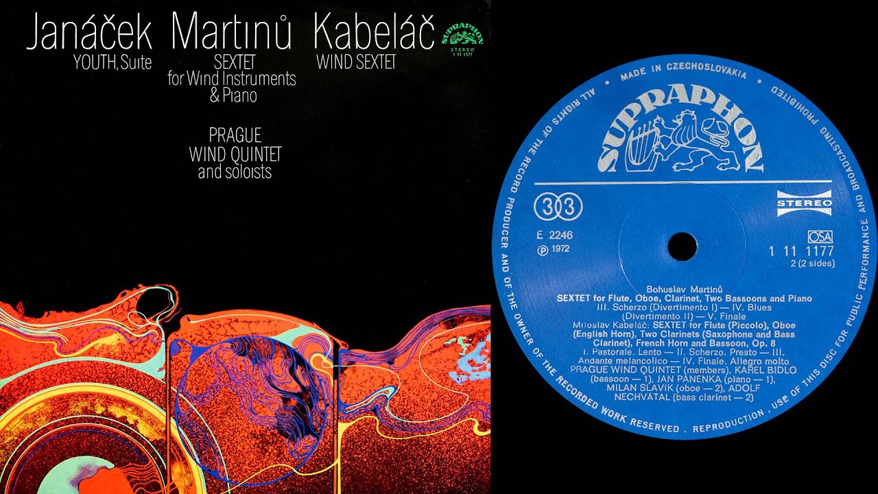 Kabeláč - Wind Sextet Op.8 (Prague Wind Quintet +) (vinyl: Miyajima, Graham Slee, CTC Classic 301)