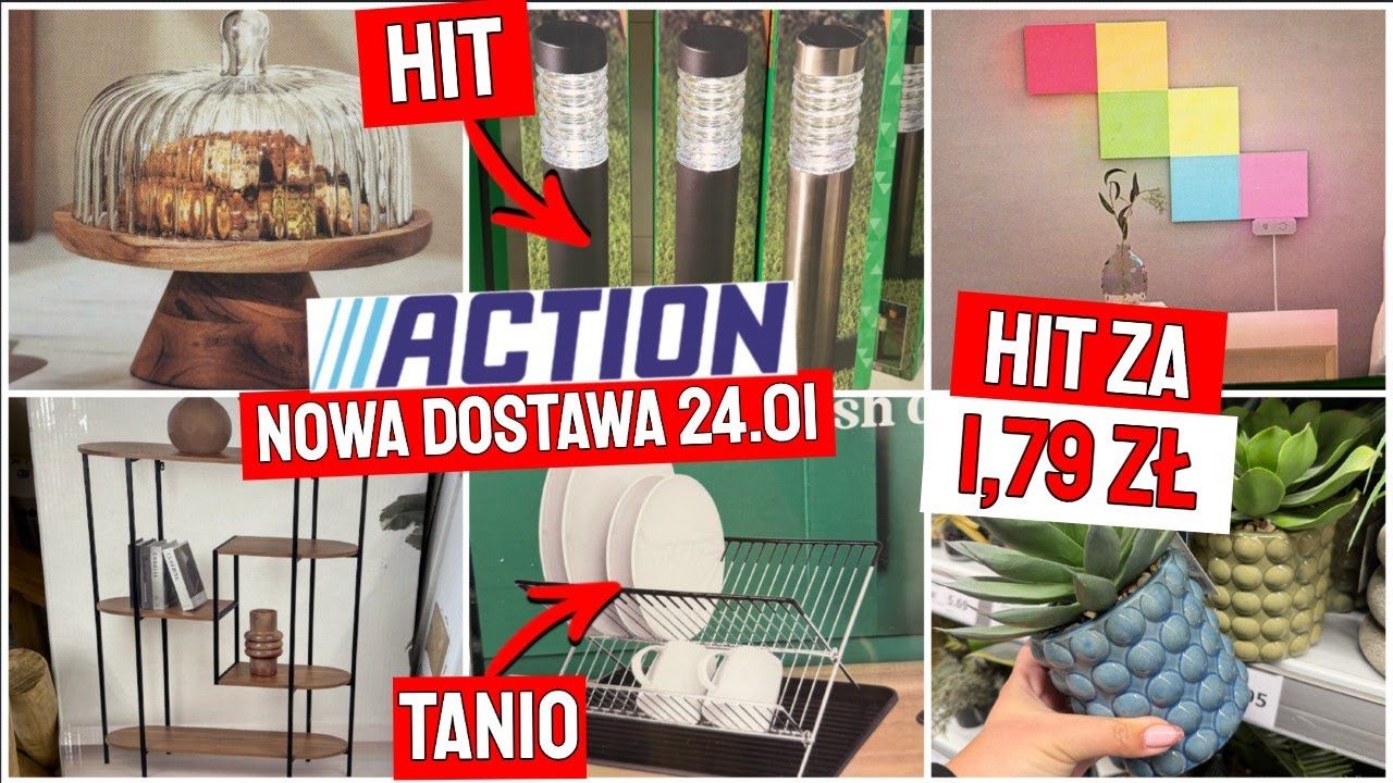📍ACTION NOWOŚCI 24.01💥SOLARNE FILARY HIT😱😱 PATERY Z KLOSZEM😍 SUSZARKA DO NACZYŃ PRZEGLĄD PÓŁEK TANIO