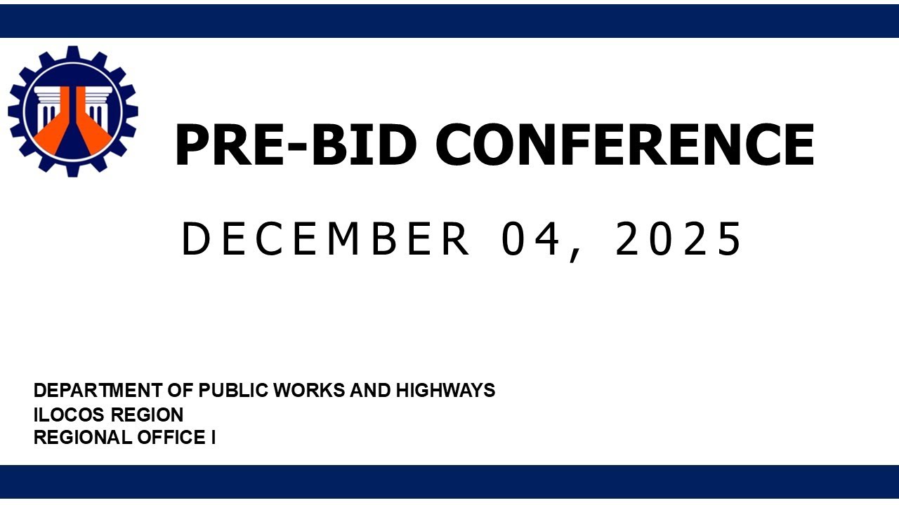 Procurement Livestream for DPWH ROI on December 04, 2025 PRE-BID CONFERENCE (INFRASTRUCTURE)