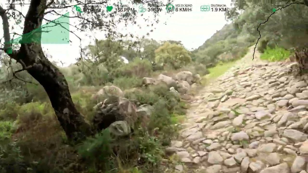 Subida a Montanchez por la calzada.