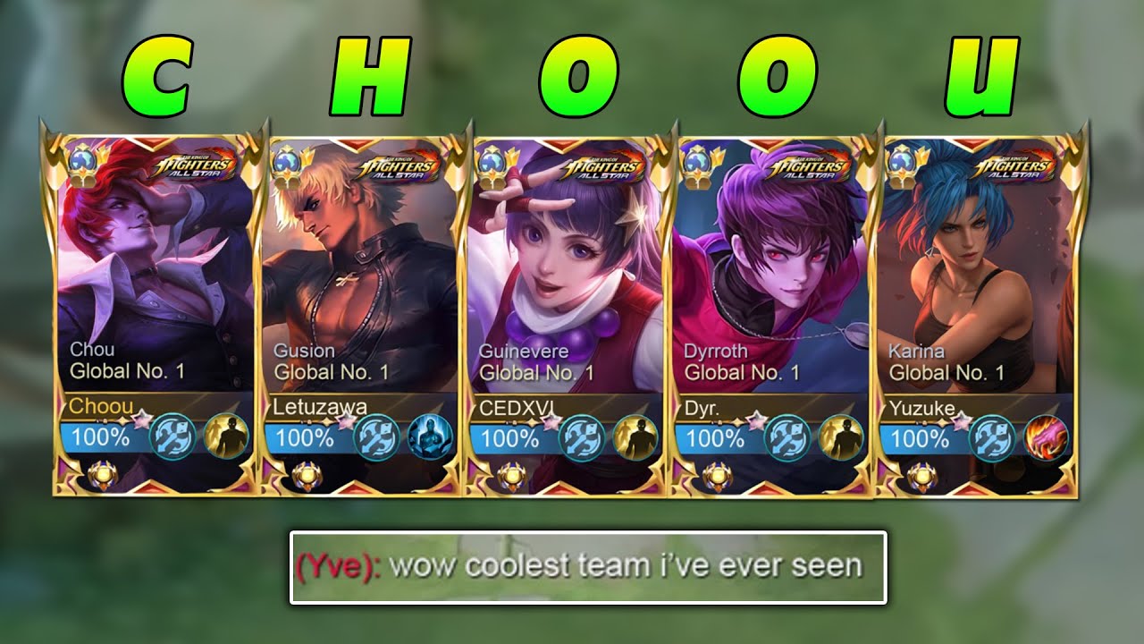 KOF SKINS + 5 YOUTUBERS IN ONE TEAM !! (C.H.O.O.U SQUAD) 😱