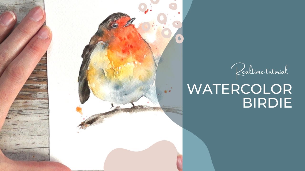Painting a Loose Watercolor Robin