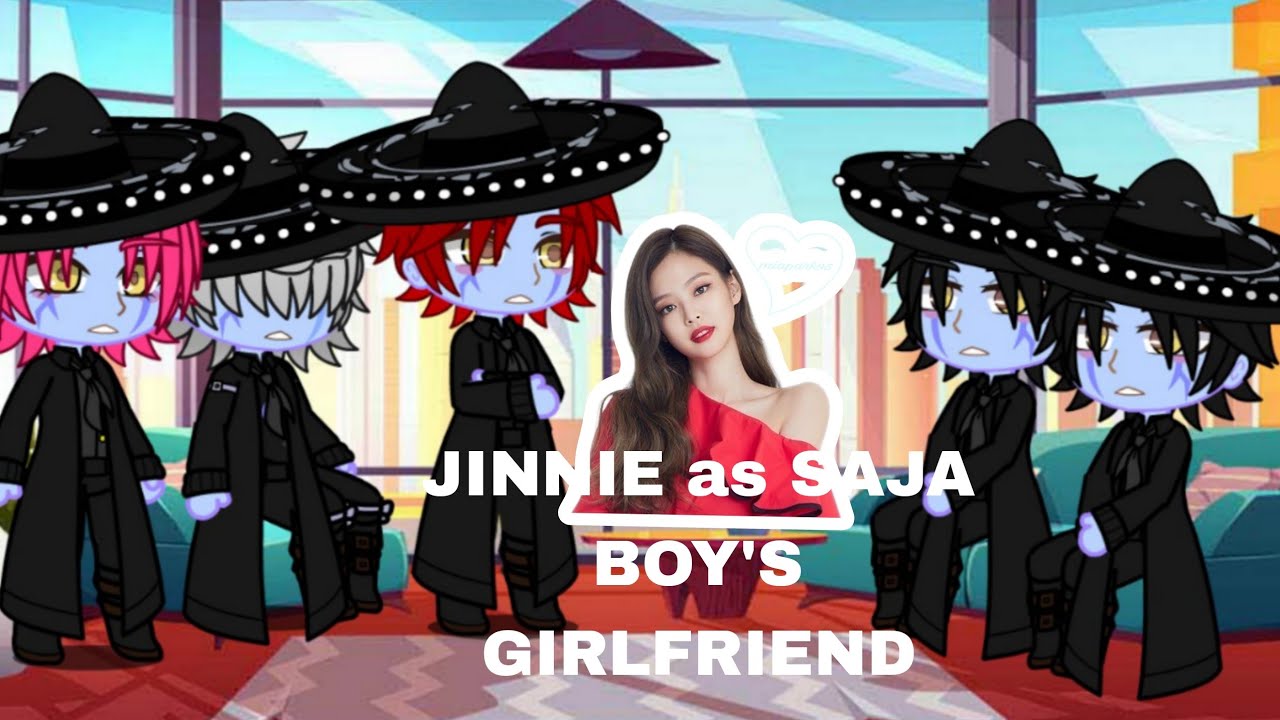 kpop demon react to JENNIE as SAJA BOYS  GIRLFRIEND || GACHA REACTION