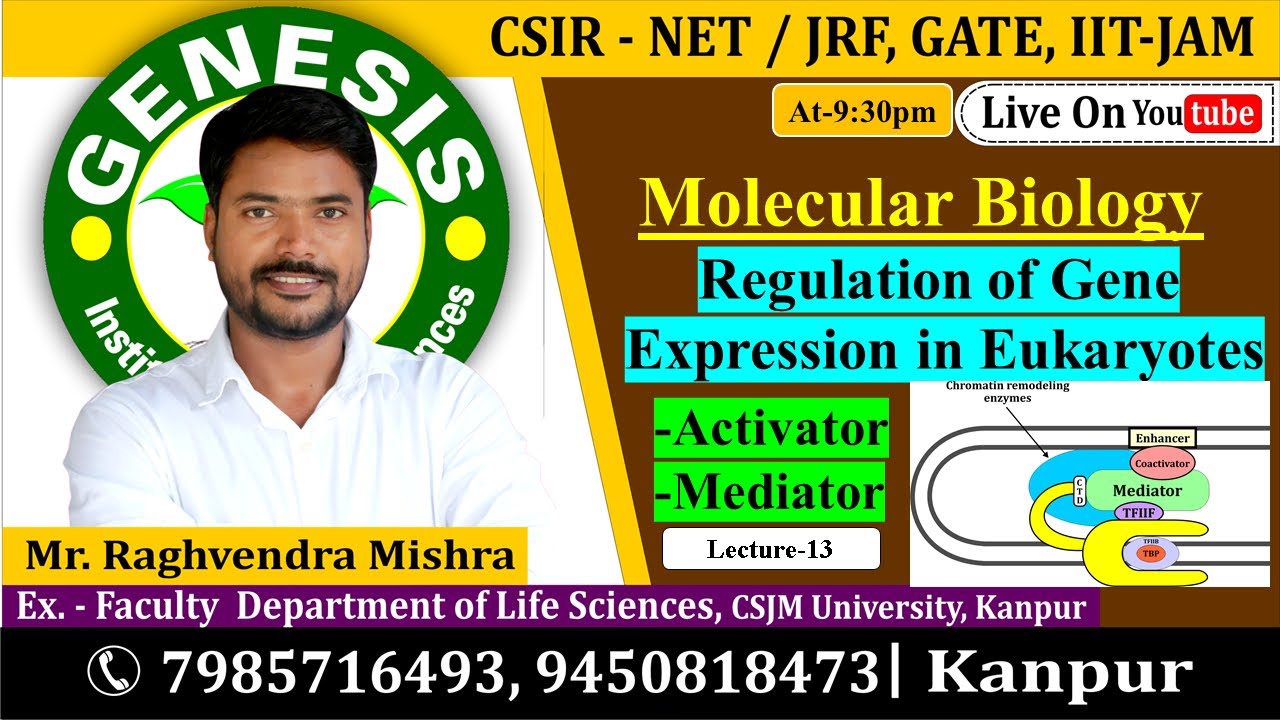 Regulation of Gene Expression | Molecular Biology | Lecture-13 | CSIR NET/JRF | Life science