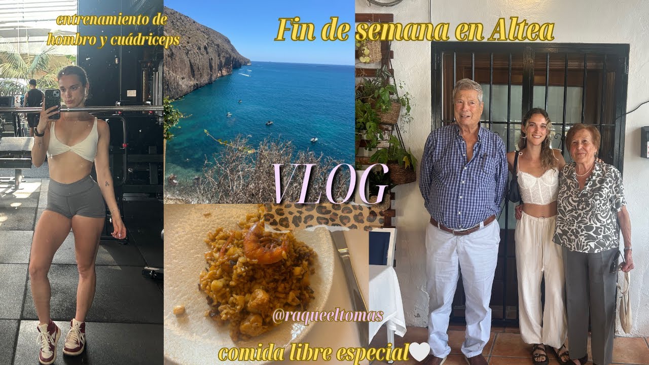 Semana 8 en definición | Fin de semana en Altea, comida libre especial y entreno de hombro y cuads💌
