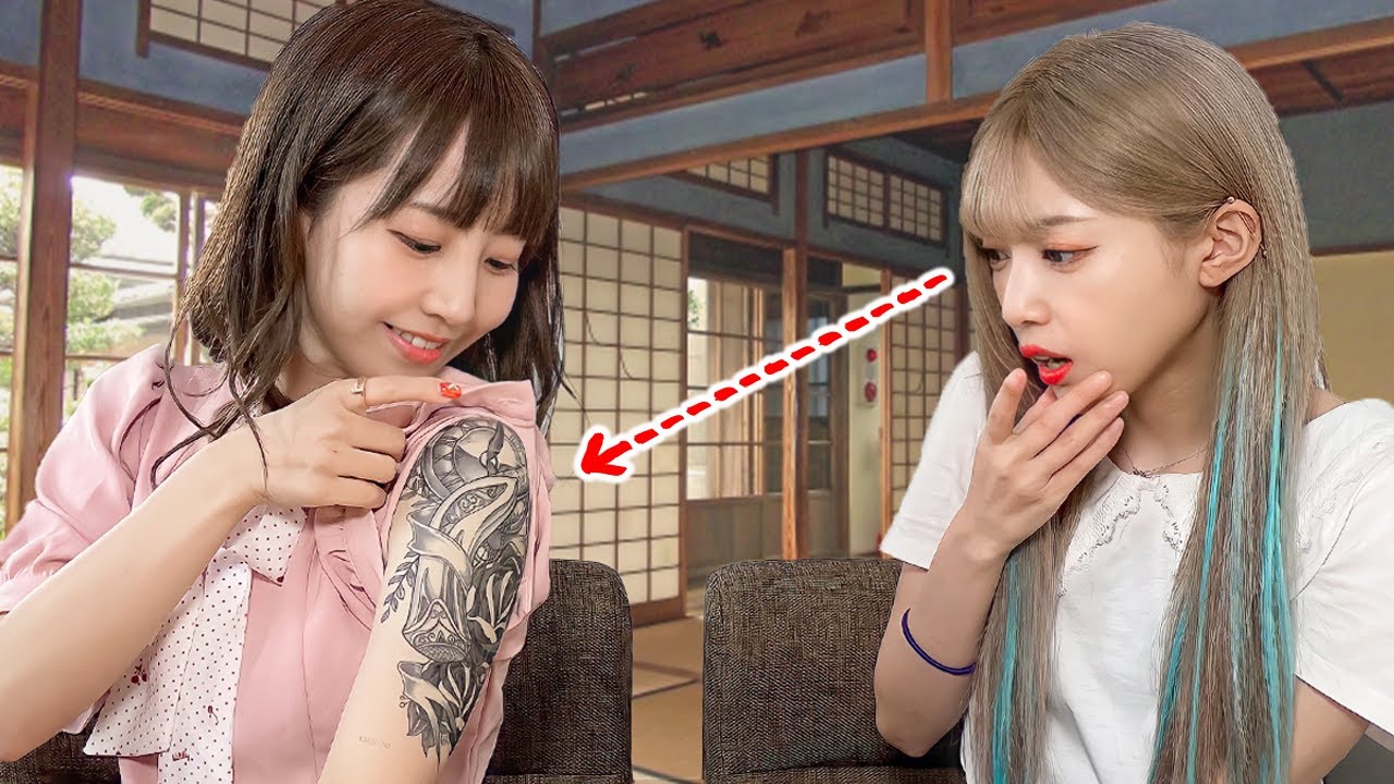 天然癒し系の新メンバーが実はゴリゴリにタトゥー入ってるドッキリww