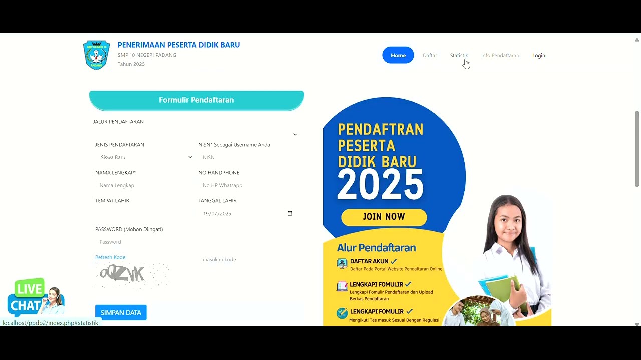 Aplikasi PPDB Online | Web PHP MySQL | Full Fitur Pendaftaran & Seleksi Siswa Baru!