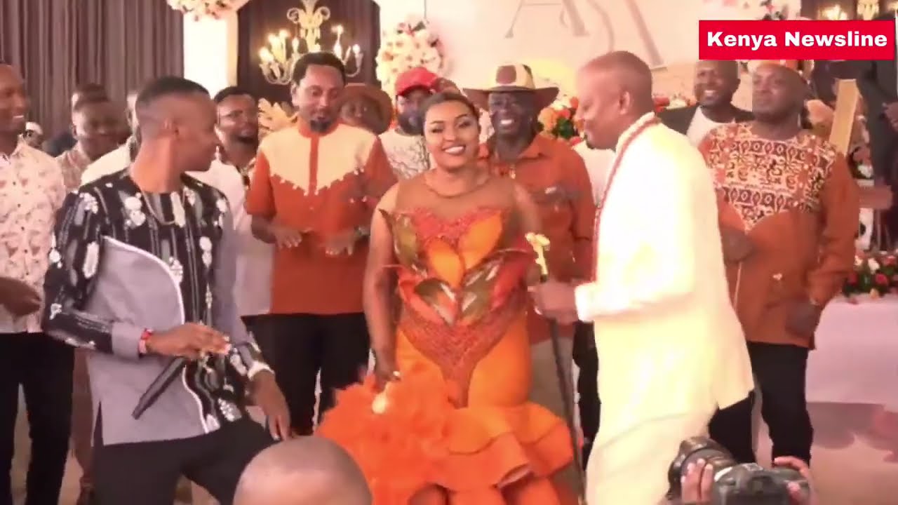 Watch how Samidoh entertained Gachagua during Moses Kuria's brother dowry payment 