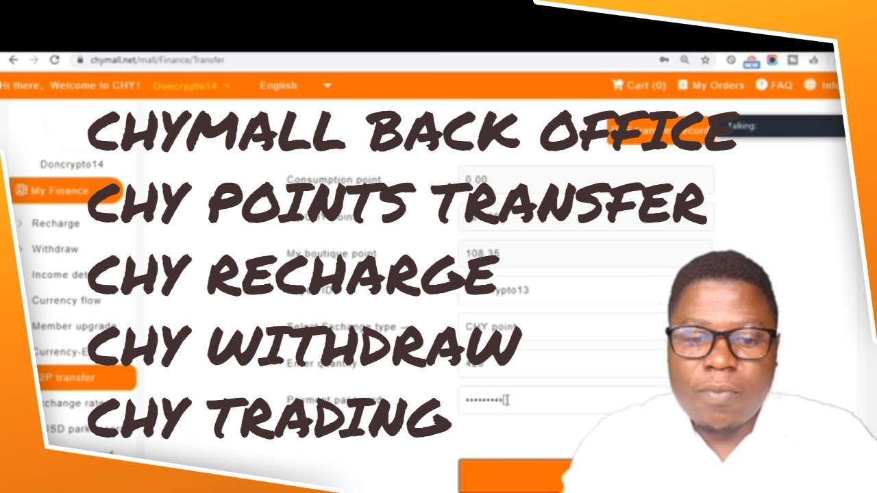 CHYMALL BACK-OFFICE | CHY POINTS TRANSFER / RECHARGE / CHY WITHRAWAL / CHY TRADING