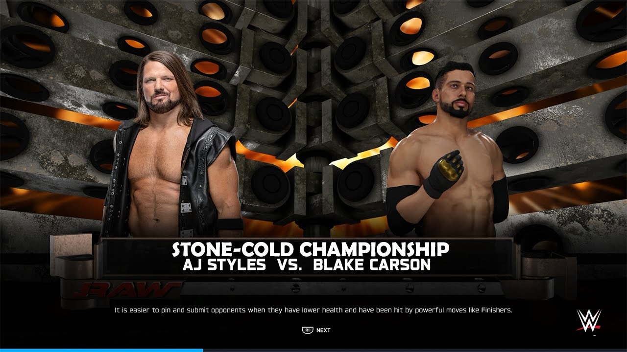 WWE2k25 | Aj style vs Blake Carson for the Stone-Cold Championship