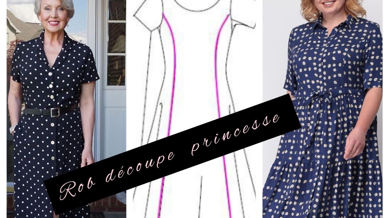 robe 👗avec découpe princesse facile pour les débutants