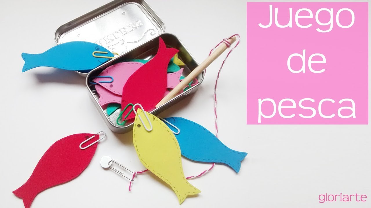 Juego de pesca. Regalo para Navidad. Amigo invisible. Fishing game DIY. Christmas gift.