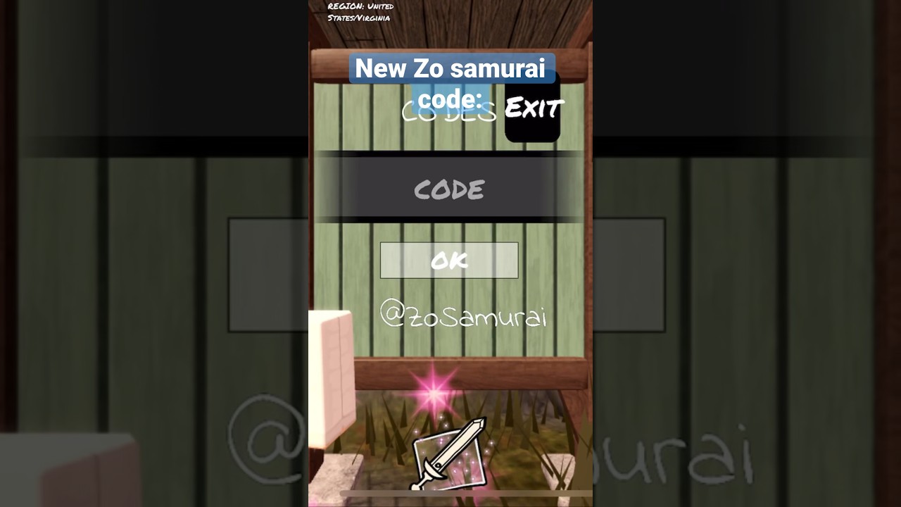 NEWEST Roblox zo samurai code (active) 