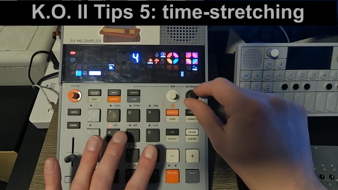 EP-133 K.O. II Tips 5: Time Stretching (stretch to 3, 8, or 16 bars; troubleshoot chopping & more)