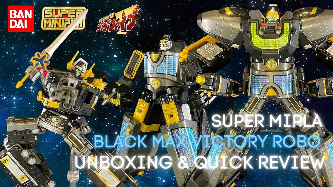 Super Minipla Kyu Kyu Sentai GogoV Black Max Victory Unboxing and Review