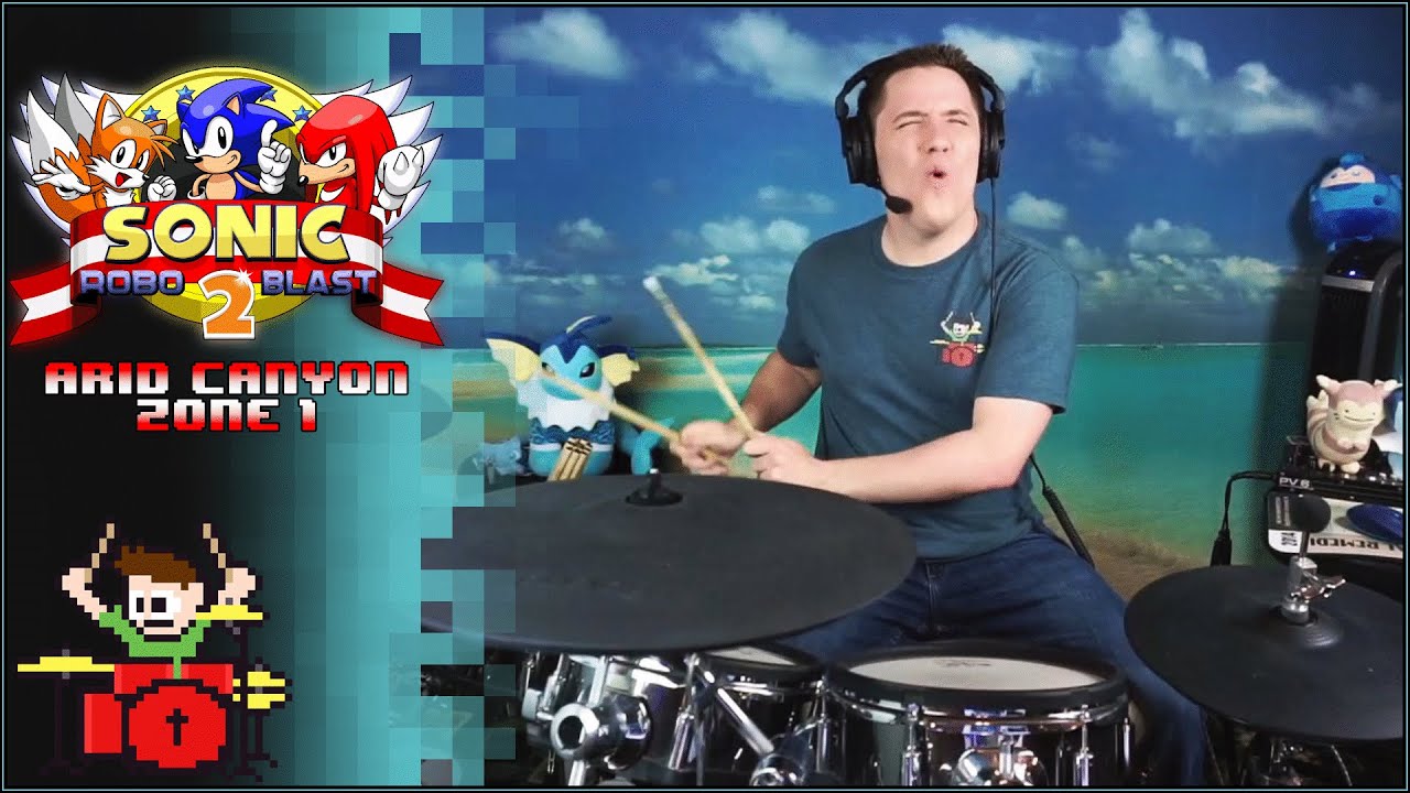 Sonic Robo Blast 2 - Arid Canyon Zone 1 On Drums!