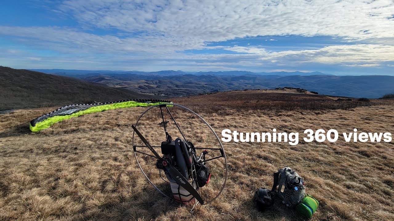 Flying to a mountaintop and camping alone