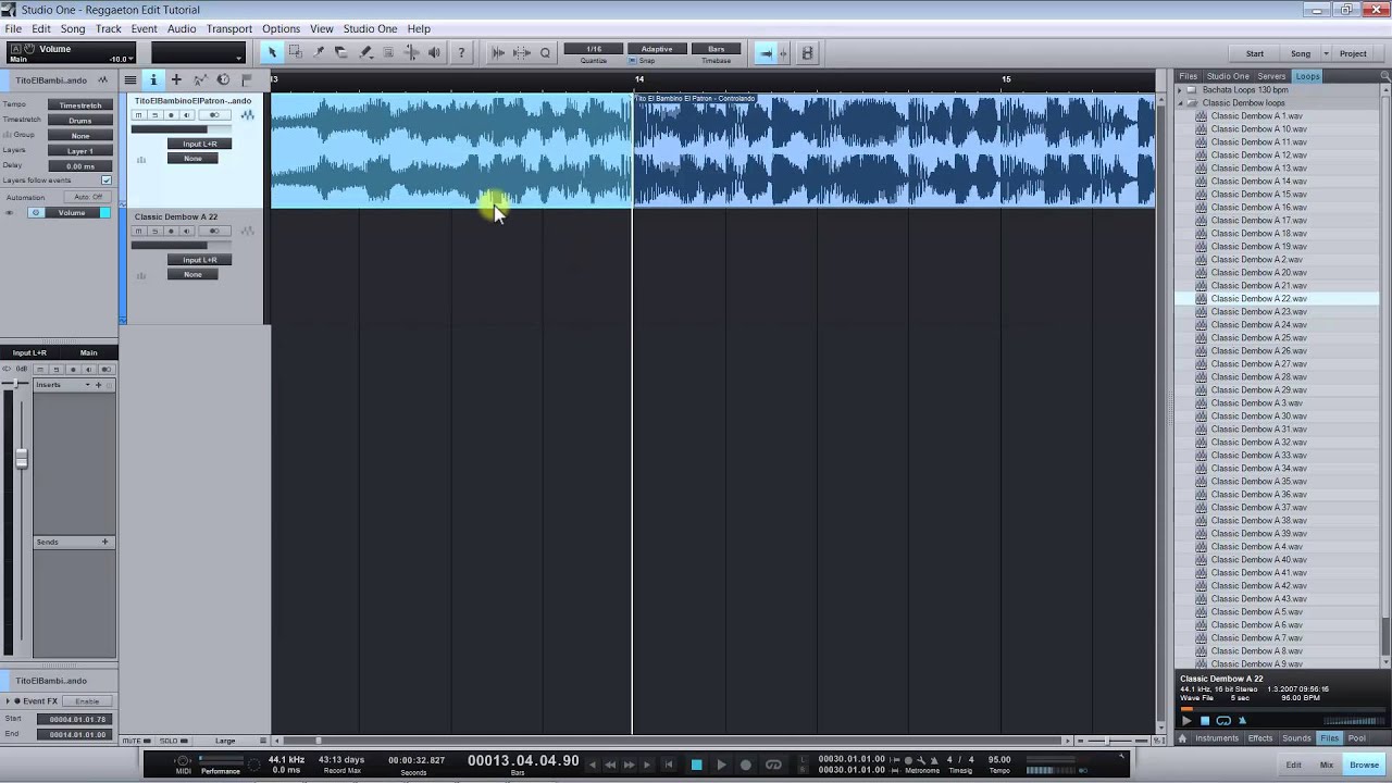 Studio One: Creando una version Editada de Reggaeton
